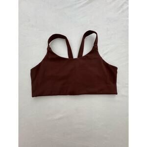 NWOT Girlfriend Collective Brown Racerback Sports Bra Size Large